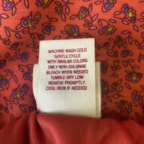 Mossimo Supply Company rust color ditzy print tiered boho baby doll sun dress - Picture 4 of 16